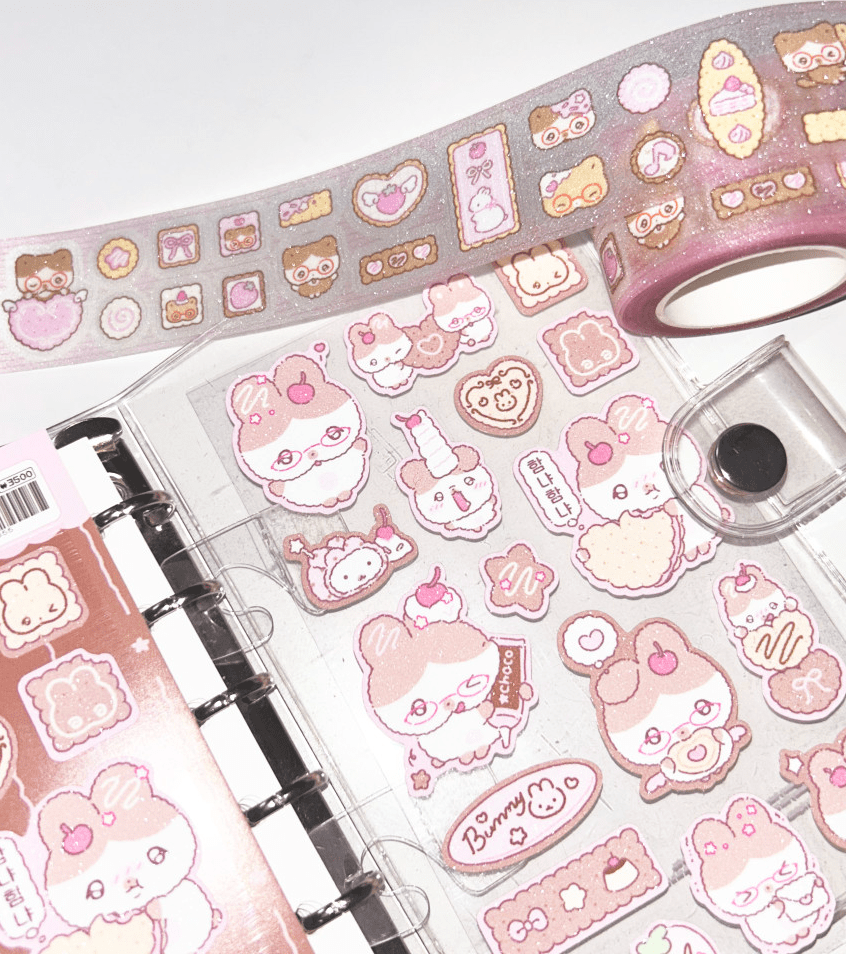 [PP05] NEW Pompomroom 'Yum Yum Chocolate Biscuit' Sticker Sheet - Pompomroom__korean_sticker_stationery