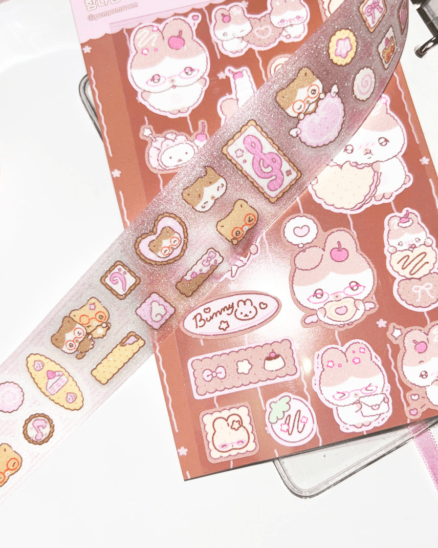 [PP05] NEW Pompomroom 'Yum Yum Chocolate Biscuit' Sticker Sheet - Pompomroom__korean_sticker_stationery