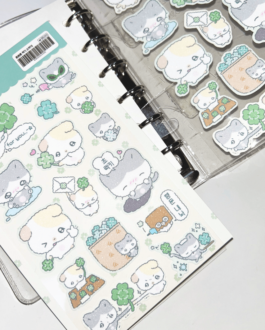 [PP06] NEW Pompomroom 'Lucky! Super Lucky!' Sticker Sheet - Pompomroom__korean_sticker_stationery