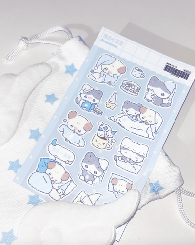 [PP08] NEW Pompomroom 'Let's Sleep' Sticker Sheet - Pompomroom__korean_sticker_stationery
