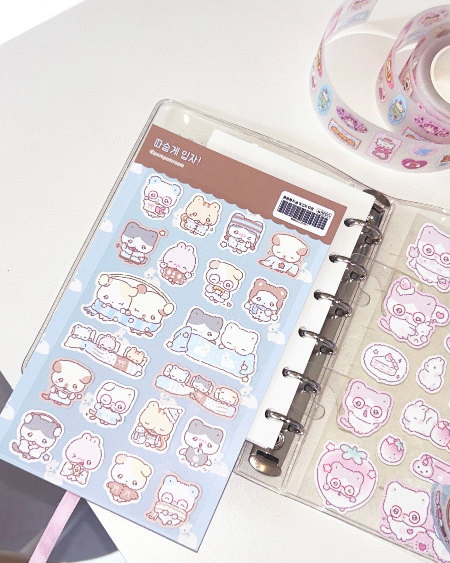 [PP10] NEW Pompomroom 'Let's Dress Warm' Matte Sticker Sheet - Pompomroom__korean_sticker_stationery