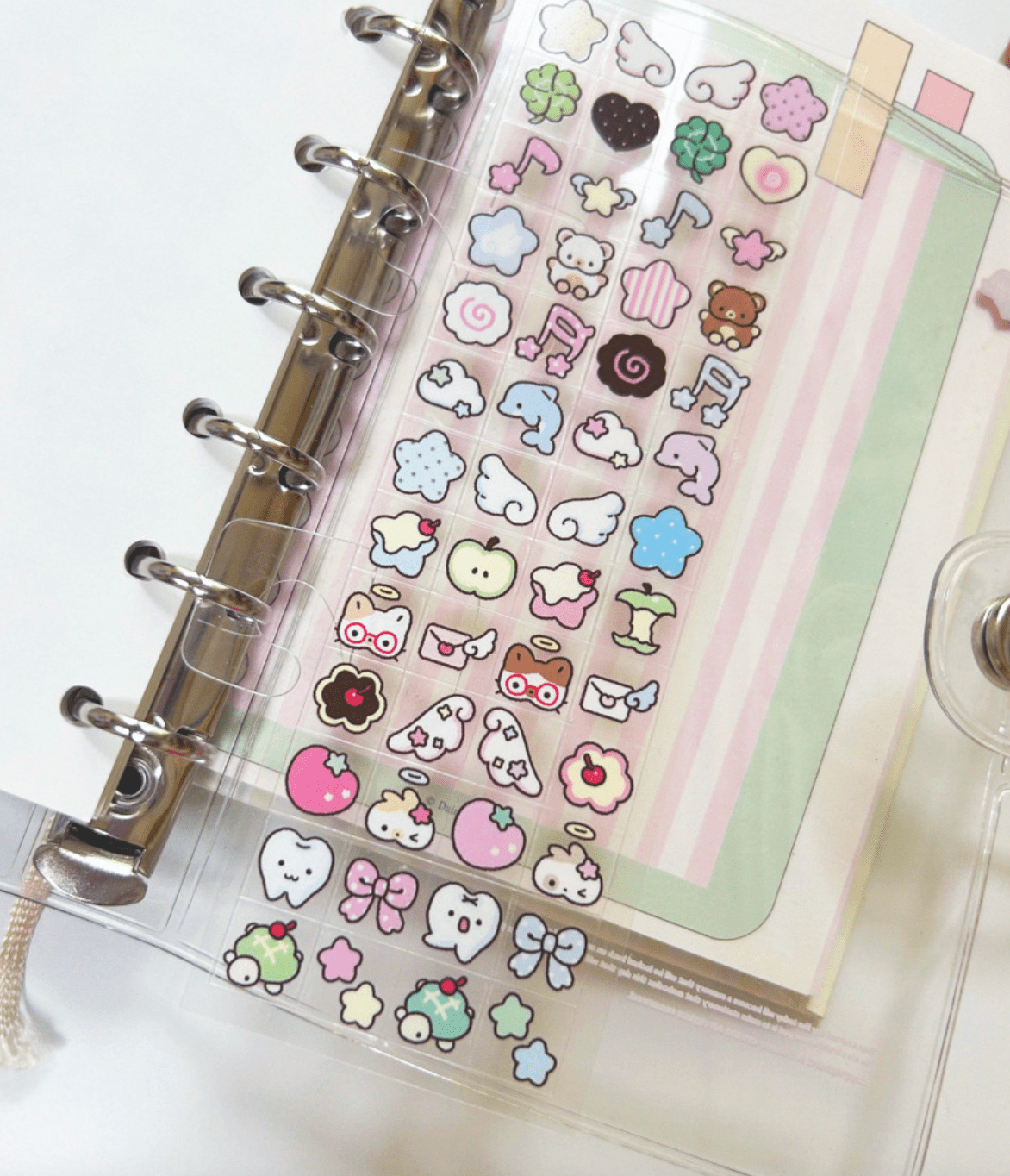 [PP13] NEW Pompomroom 'Diary Square' Clear Sticker Sheet - Pompomroom__korean_sticker_stationery