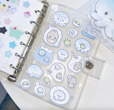 [PP18] NEW Pompomroom 'Jelly Fish' Sugar Glitter Sticker Sheet - Pompomroom__korean_sticker_stationery