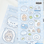[PP18] NEW Pompomroom 'Jelly Fish' Sugar Glitter Sticker Sheet - Pompomroom__korean_sticker_stationery