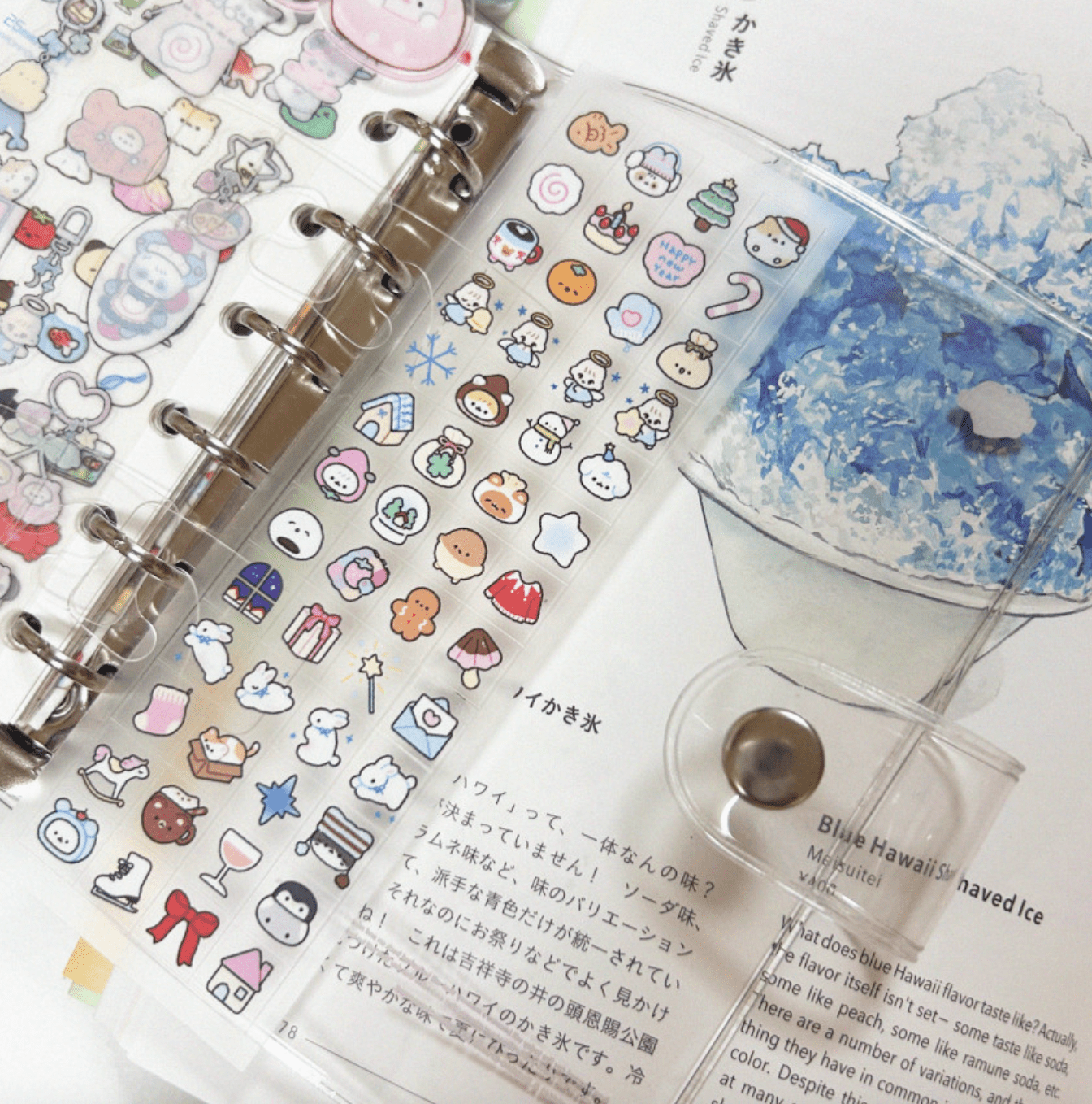 [PP25] NEW Pompomroom 'Winter Square' Clear Sticker Sheet - Pompomroom__korean_sticker_stationery