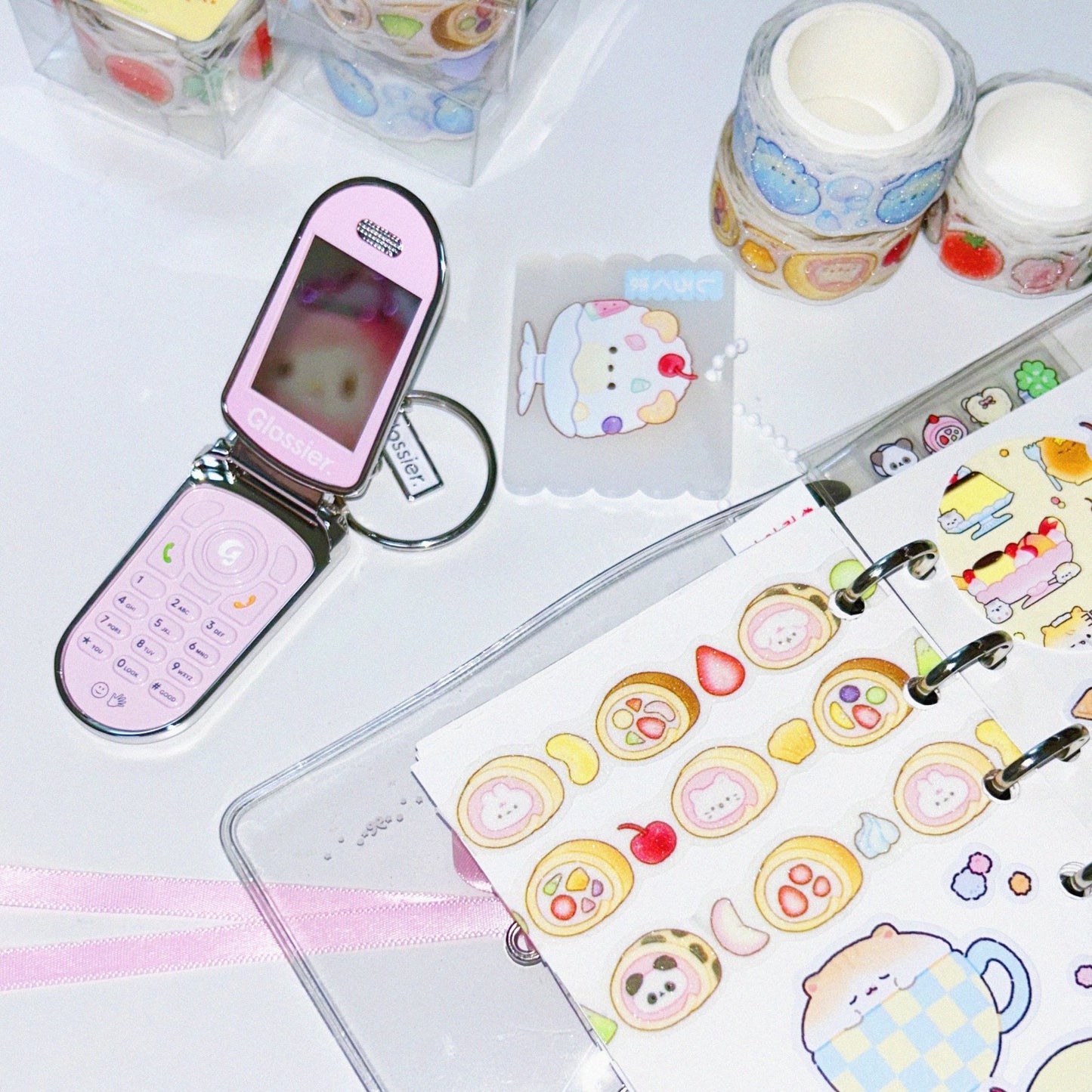 [PP26] NEW Pompomroom Glitter Diecut Masking Tape (options) - Pompomroom_PP26S1 - Jellyfish_korean_sticker_stationery