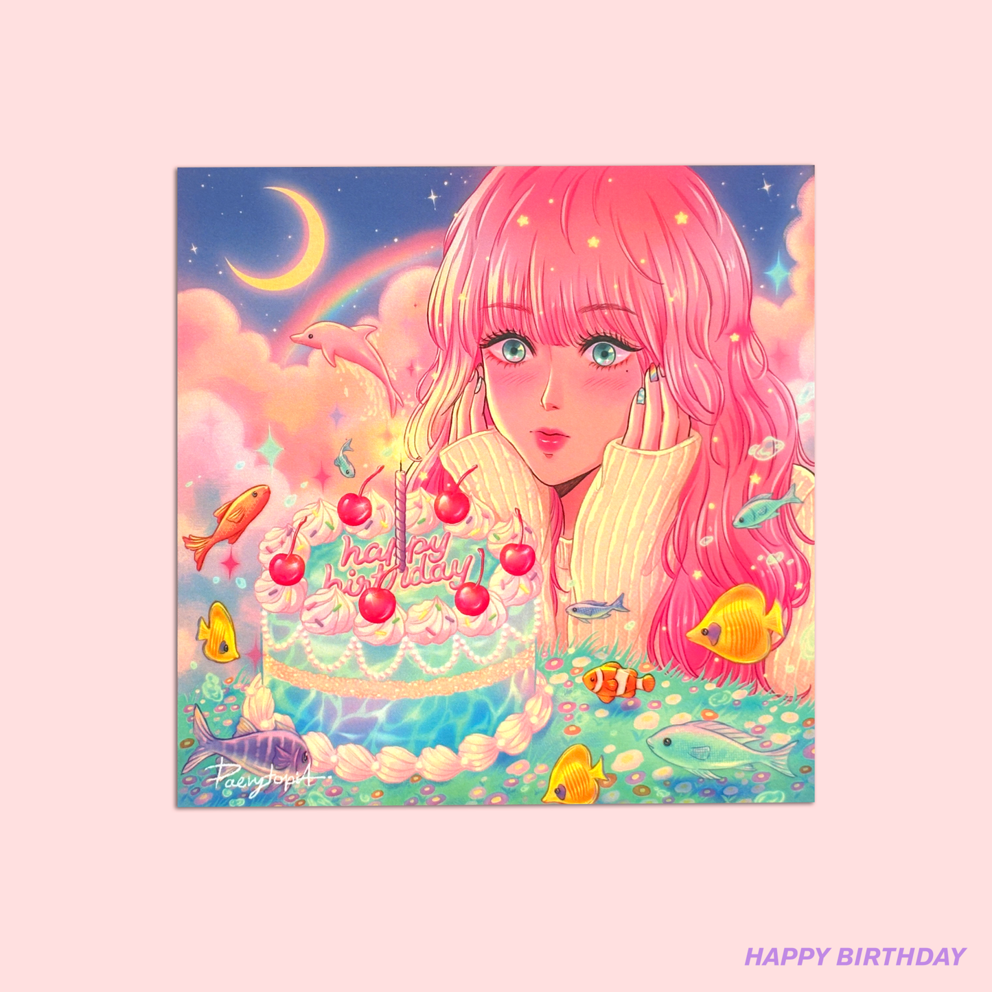[PT01] Paerytopia Postcards (options) - Paerytopia_PT01S12 - Happy Birthday_korean_sticker_stationery