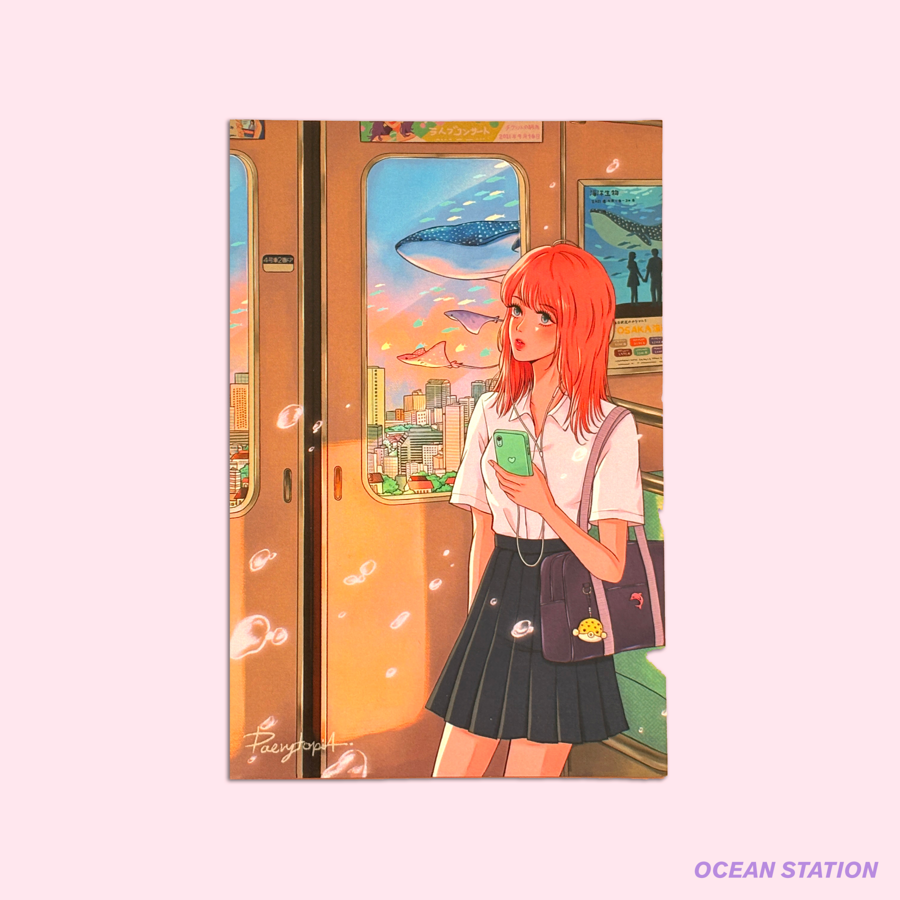 [PT01] Paerytopia Postcards (options) - Paerytopia_PT01S6 - Ocean Station_korean_sticker_stationery