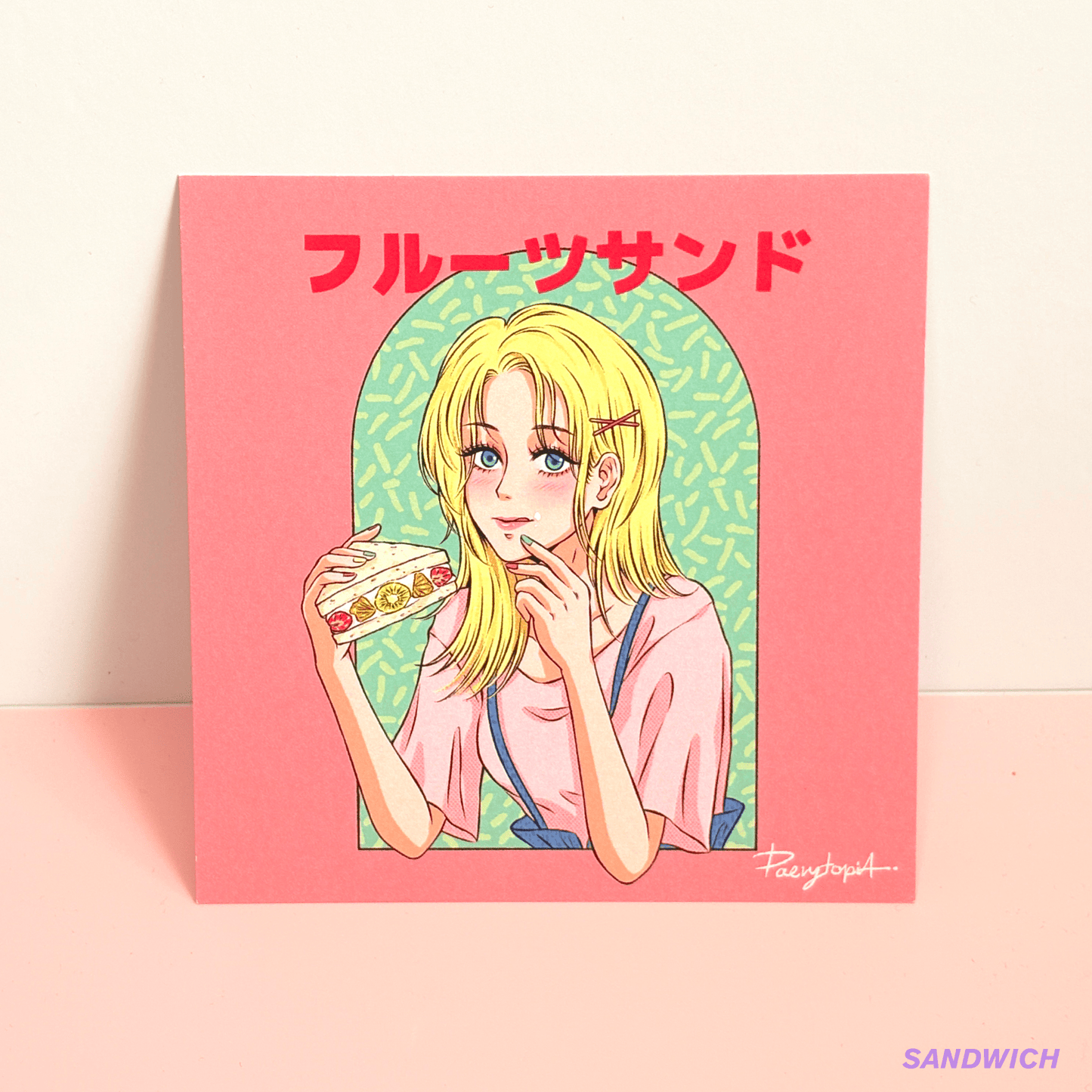 [PT01] Paerytopia Postcards (options) - Paerytopia_PT01S20 - Retro Fruit Sandwich_korean_sticker_stationery
