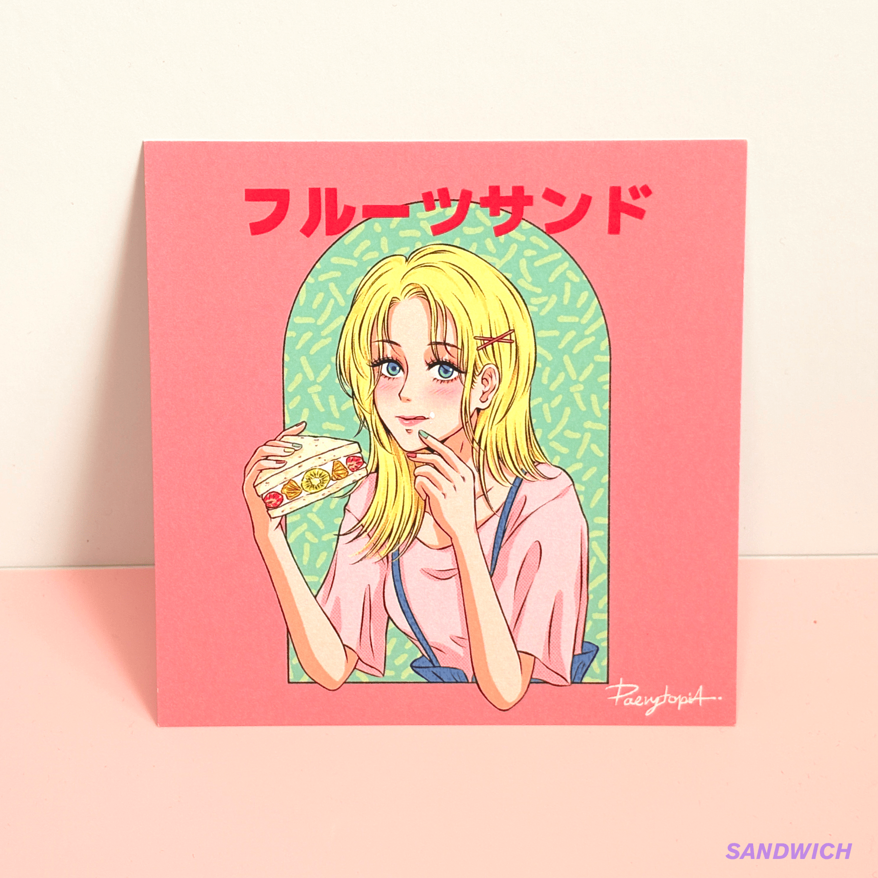 [PT01] Paerytopia Postcards (options) - Paerytopia_PT01S20 - Retro Fruit Sandwich_korean_sticker_stationery