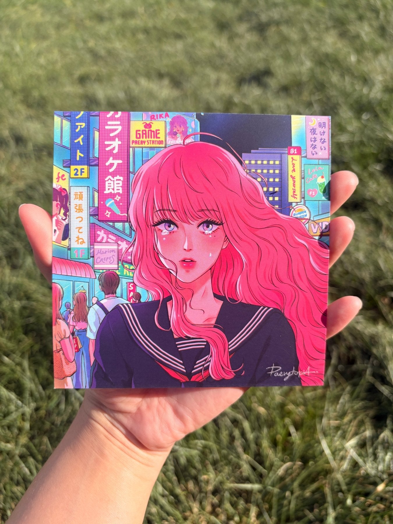 [PT01] Paerytopia Postcards (options) - Paerytopia_PT01S13 - School Girl_korean_sticker_stationery