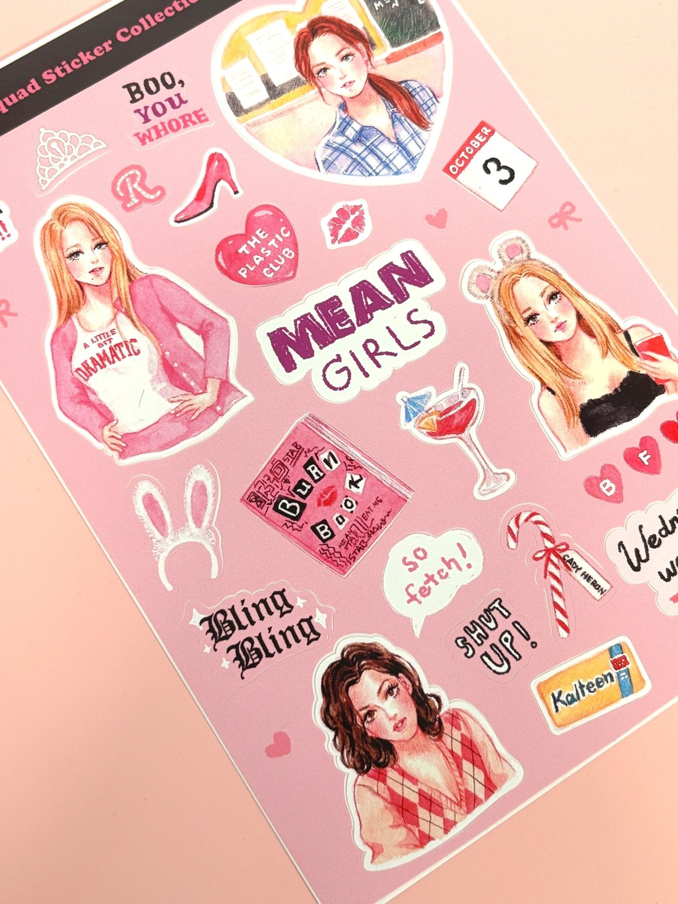 [PT02] Paerytopia Movie A6 Sticker Sheets (options) - Paerytopia_PT02S2 - Mean Girls_korean_sticker_stationery