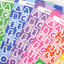 [PT02] Polticker 'Rug Alphabet' Sticker Sheets (options) - Polticker_PT02S1 - Red_korean_sticker_stationery
