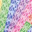 [PT02] Polticker 'Rug Alphabet' Sticker Sheets (options) - Polticker_PT02S1 - Red_korean_sticker_stationery