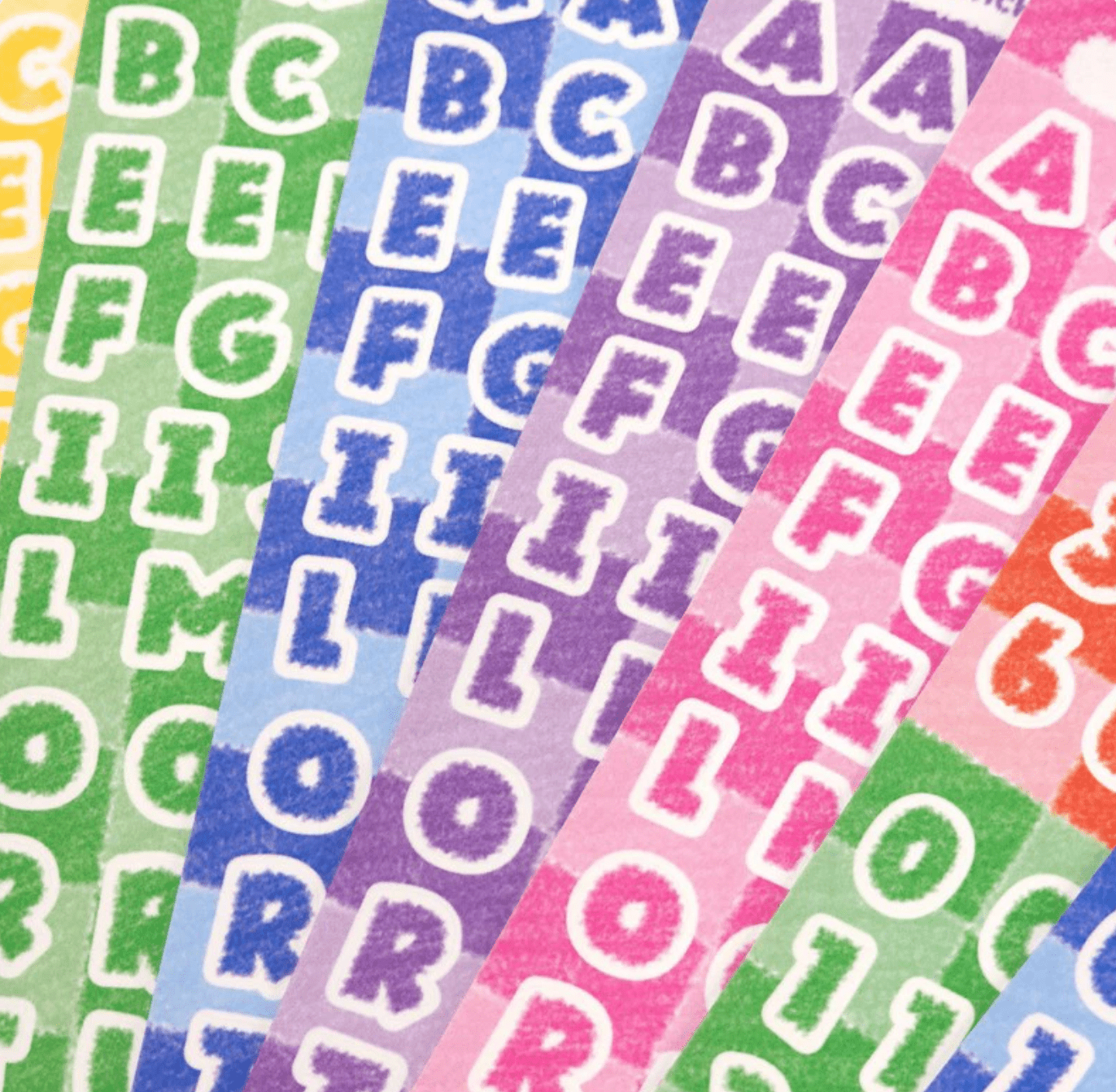[PT02] Polticker 'Rug Alphabet' Sticker Sheets (options) - Polticker_PT02S1 - Red_korean_sticker_stationery