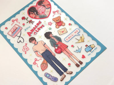 [PT03] Paerytopia Analog Love Sticker Sheet - Paerytopia__korean_sticker_stationery
