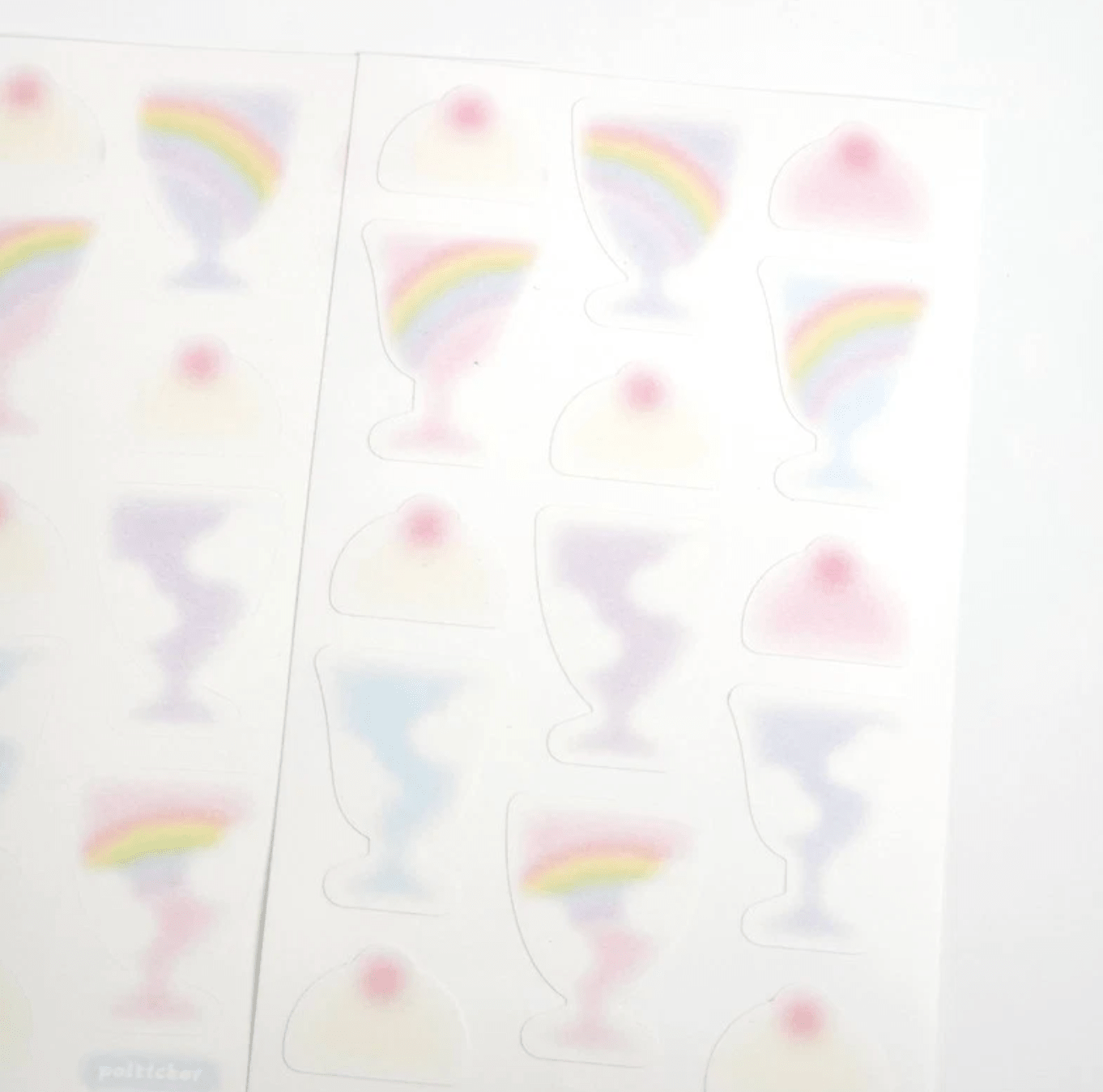 [PT03] Polticker 'Rainbow Soda' Memo Sticker Sheet - Polticker__korean_sticker_stationery
