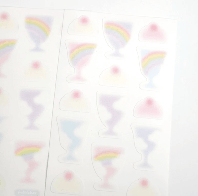 [PT03] Polticker 'Rainbow Soda' Memo Sticker Sheet - Polticker__korean_sticker_stationery