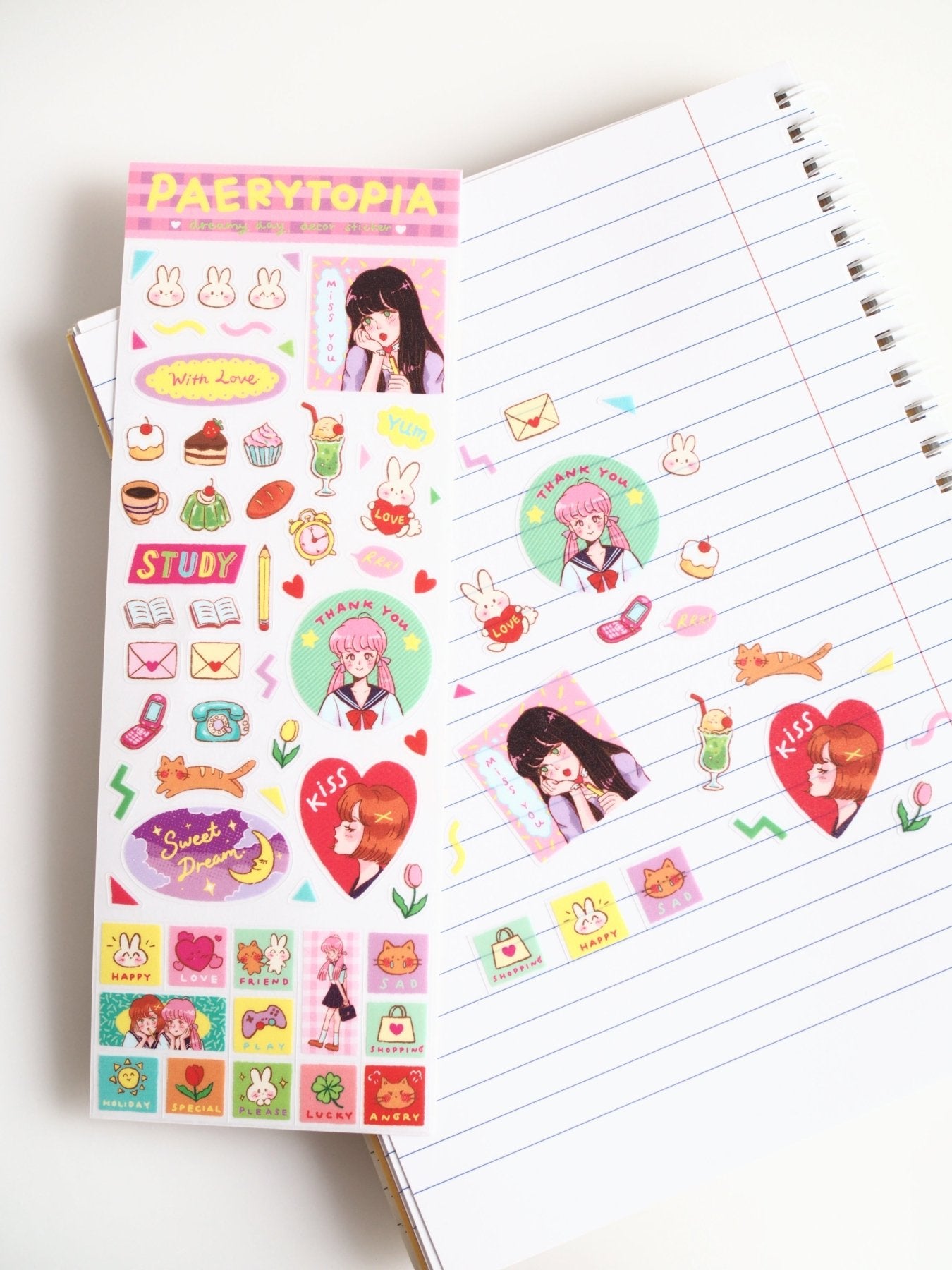 [PT04] Paerytopia Sweet Summer/Dreamy Day Sticker Sheet (options) - Paerytopia_PT04S2 - Dreamy Day_korean_sticker_stationery