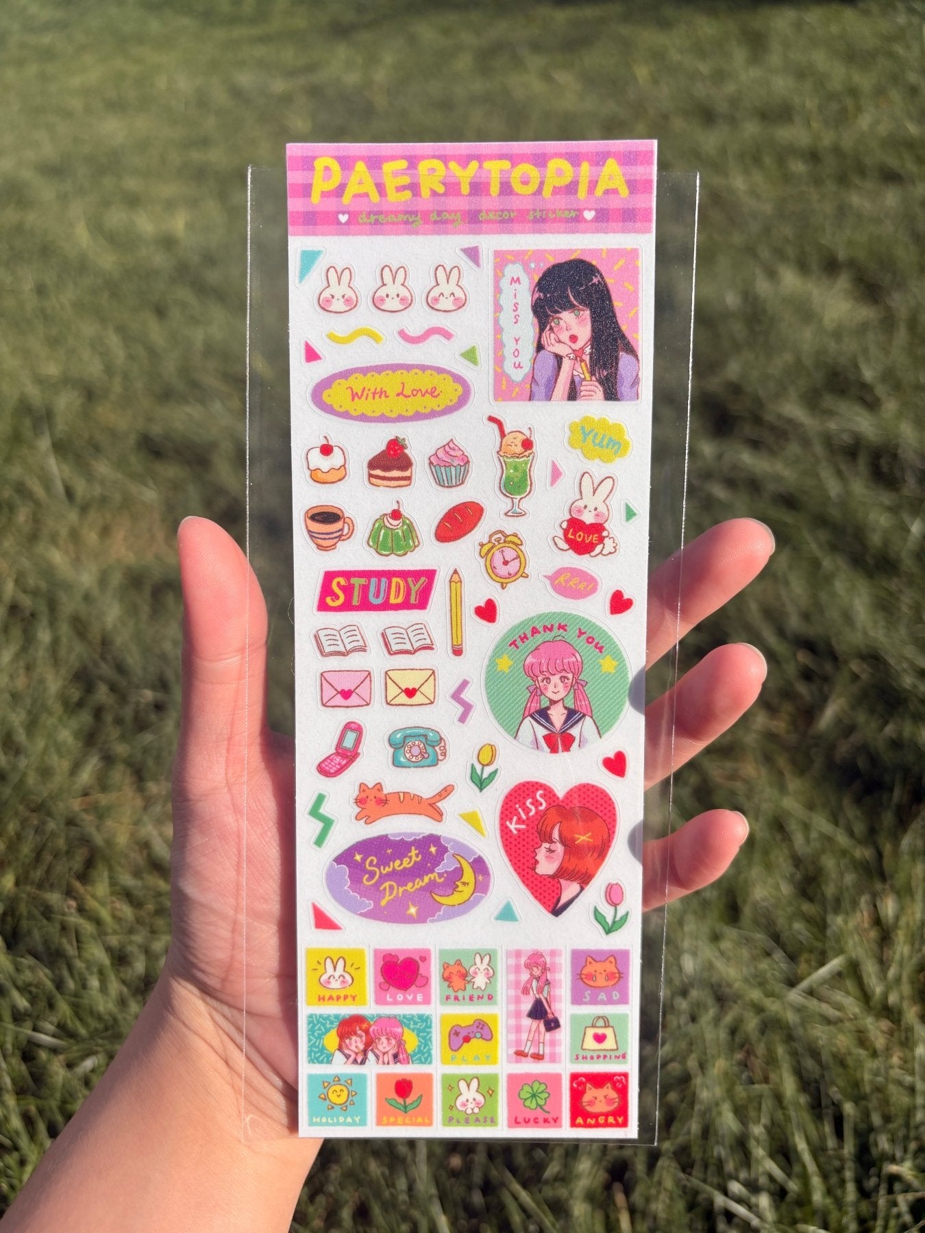 [PT04] Paerytopia Sweet Summer/Dreamy Day Sticker Sheet (options) - Paerytopia_PT04S2 - Dreamy Day_korean_sticker_stationery