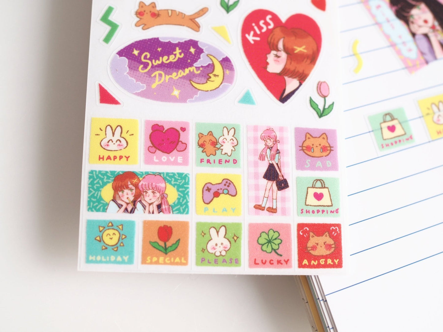 [PT04] Paerytopia Sweet Summer/Dreamy Day Sticker Sheet (options) - Paerytopia_PT04S2 - Dreamy Day_korean_sticker_stationery