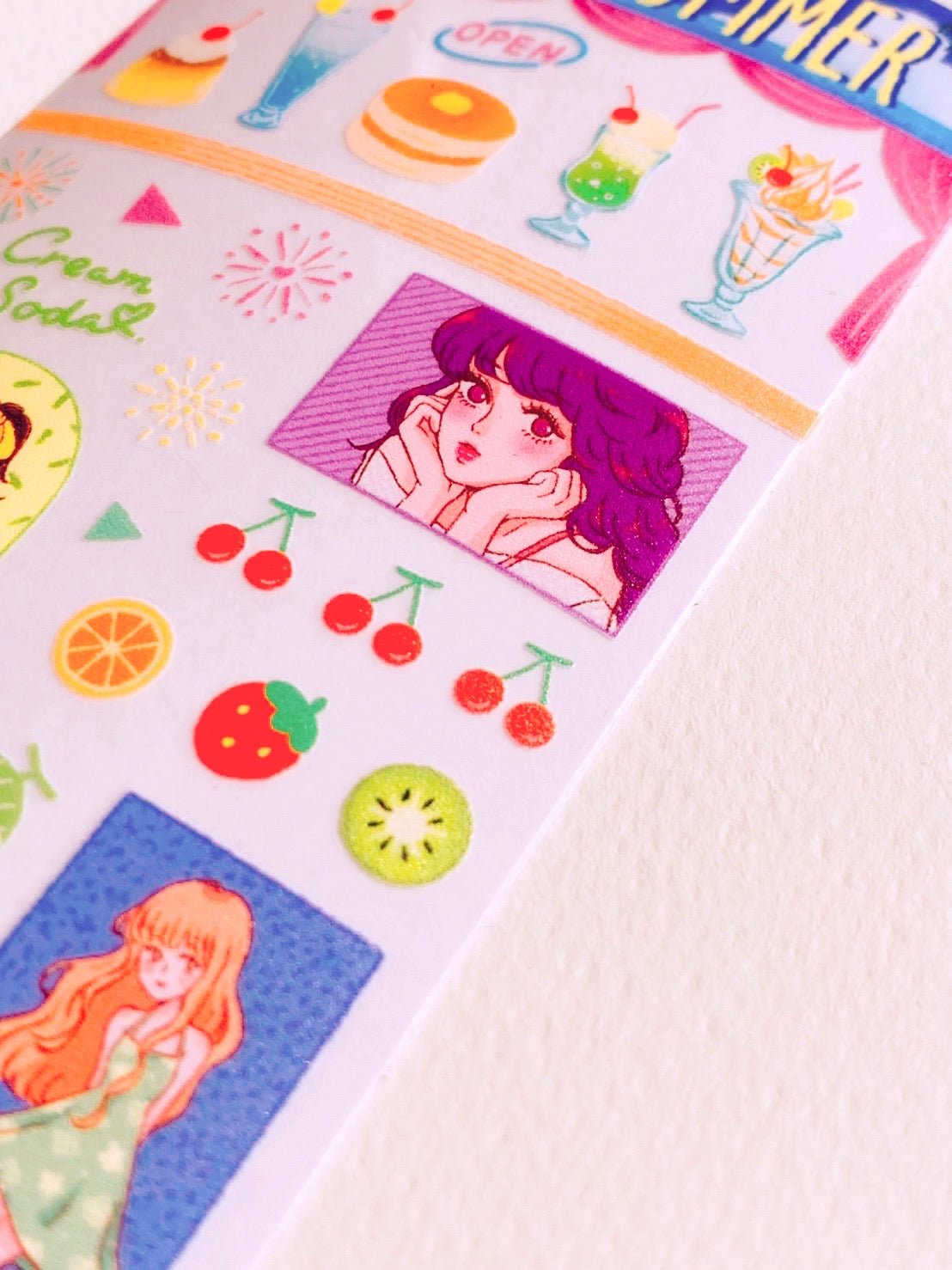 [PT04] Paerytopia Sweet Summer/Dreamy Day Sticker Sheet (options) - Paerytopia_PT04S1 - Sweet Summer_korean_sticker_stationery