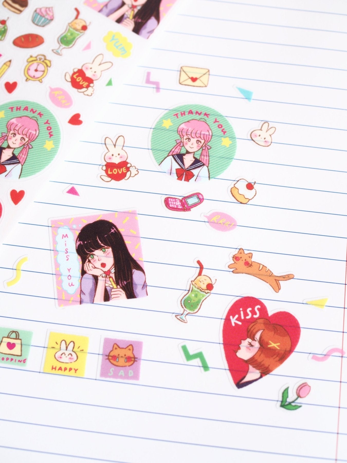 [PT04] Paerytopia Sweet Summer/Dreamy Day Sticker Sheet (options) - Paerytopia_PT04S2 - Dreamy Day_korean_sticker_stationery