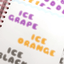[PT04] Polticker 'Ice Fruits ver.2' Alphabet Sticker Sheets (options) - Polticker_PT04S1 - Orange_korean_sticker_stationery