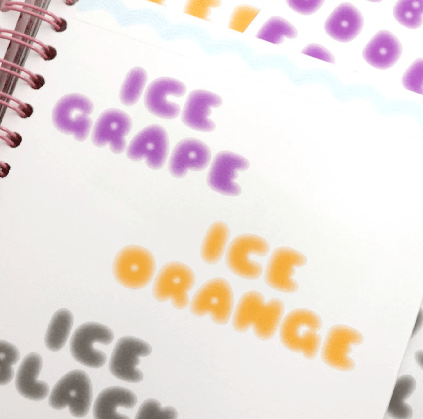 [PT04] Polticker 'Ice Fruits ver.2' Alphabet Sticker Sheets (options) - Polticker_PT04S1 - Orange_korean_sticker_stationery