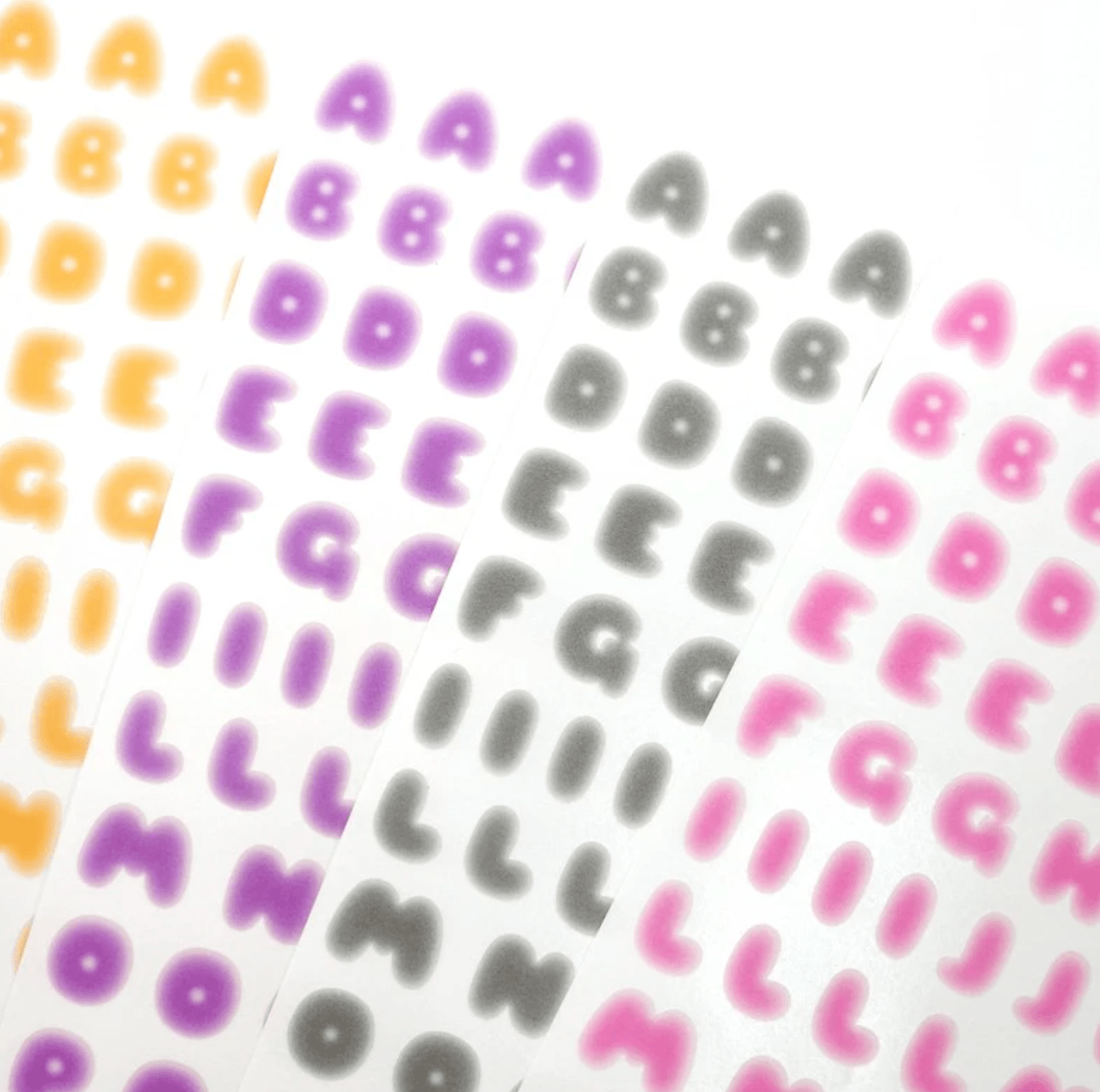 [PT04] Polticker 'Ice Fruits ver.2' Alphabet Sticker Sheets (options) - Polticker_PT04S1 - Orange_korean_sticker_stationery