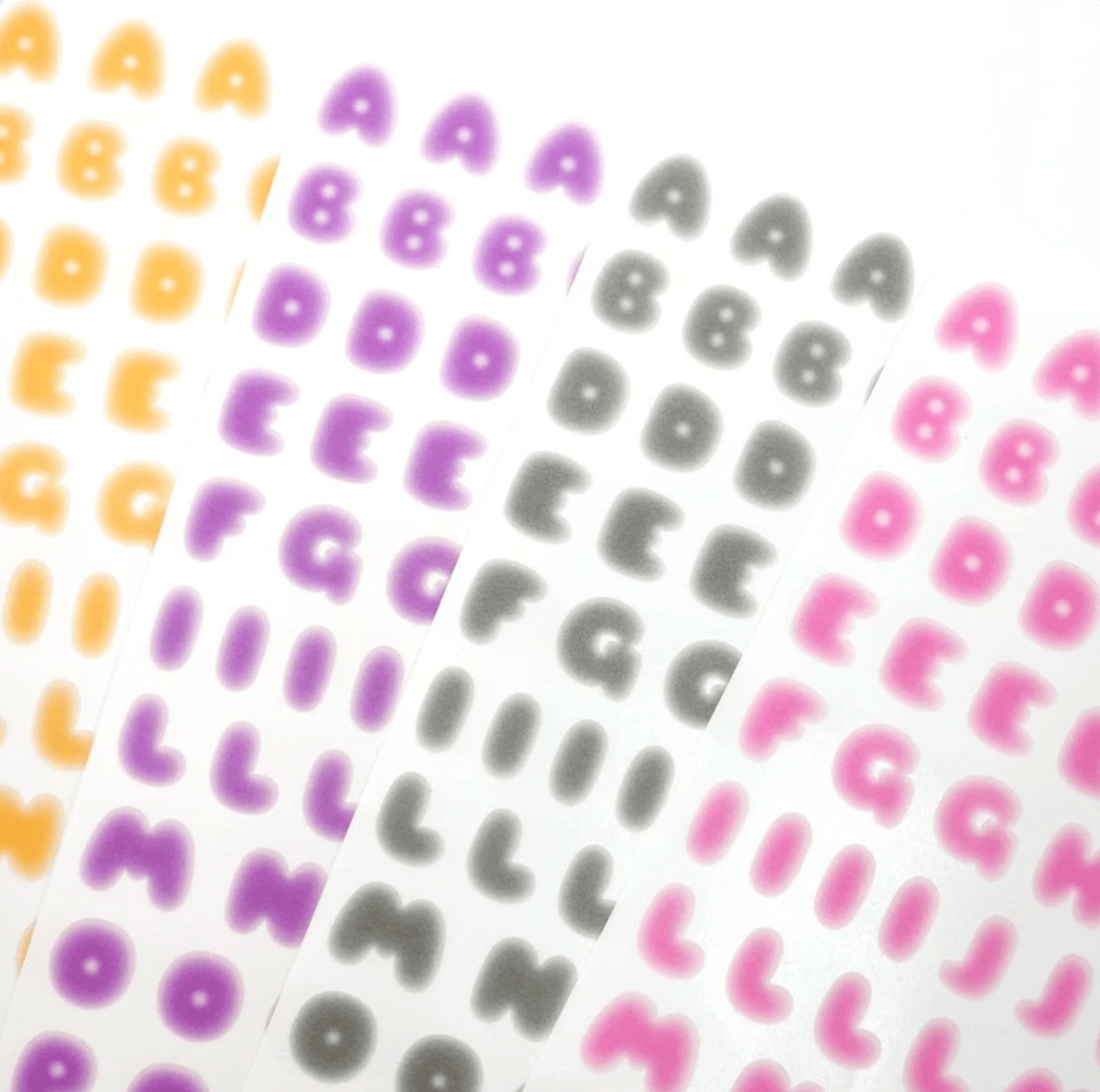 [PT04] Polticker 'Ice Fruits ver.2' Alphabet Sticker Sheets (options) - Polticker_PT04S1 - Orange_korean_sticker_stationery