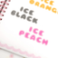 [PT04] Polticker 'Ice Fruits ver.2' Alphabet Sticker Sheets (options) - Polticker_PT04S1 - Orange_korean_sticker_stationery