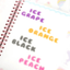 [PT04] Polticker 'Ice Fruits ver.2' Alphabet Sticker Sheets (options) - Polticker_PT04S1 - Orange_korean_sticker_stationery
