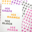[PT04] Polticker 'Ice Fruits ver.2' Alphabet Sticker Sheets (options) - Polticker_PT04S1 - Orange_korean_sticker_stationery