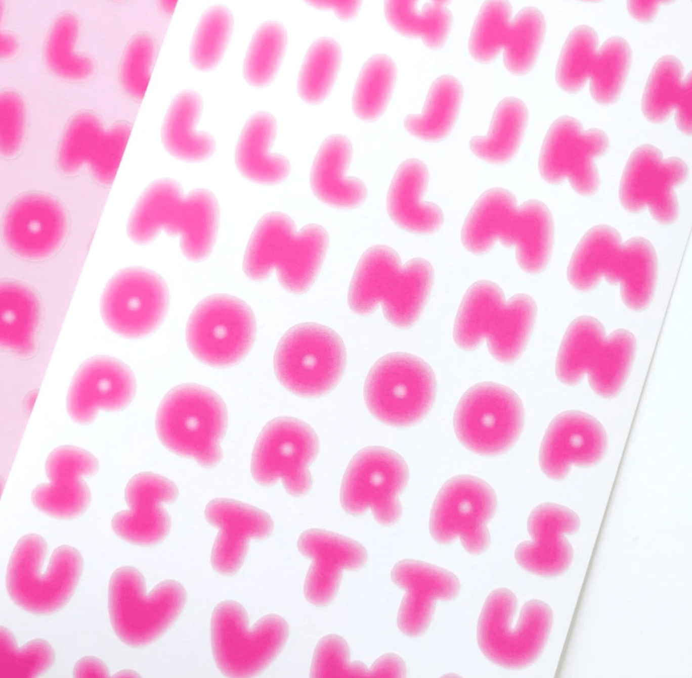 [PT05] Polticker 'Ice Fruits ver.1' Alphabet Sticker Sheets (options) - Polticker_PT05S1 - Pink_korean_sticker_stationery