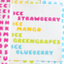 [PT05] Polticker 'Ice Fruits ver.1' Alphabet Sticker Sheets (options) - Polticker_PT05S1 - Pink_korean_sticker_stationery
