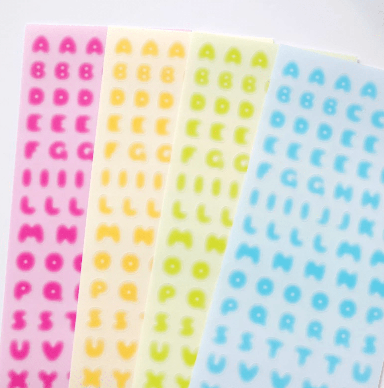 [PT05] Polticker 'Ice Fruits ver.1' Alphabet Sticker Sheets (options) - Polticker_PT05S1 - Pink_korean_sticker_stationery