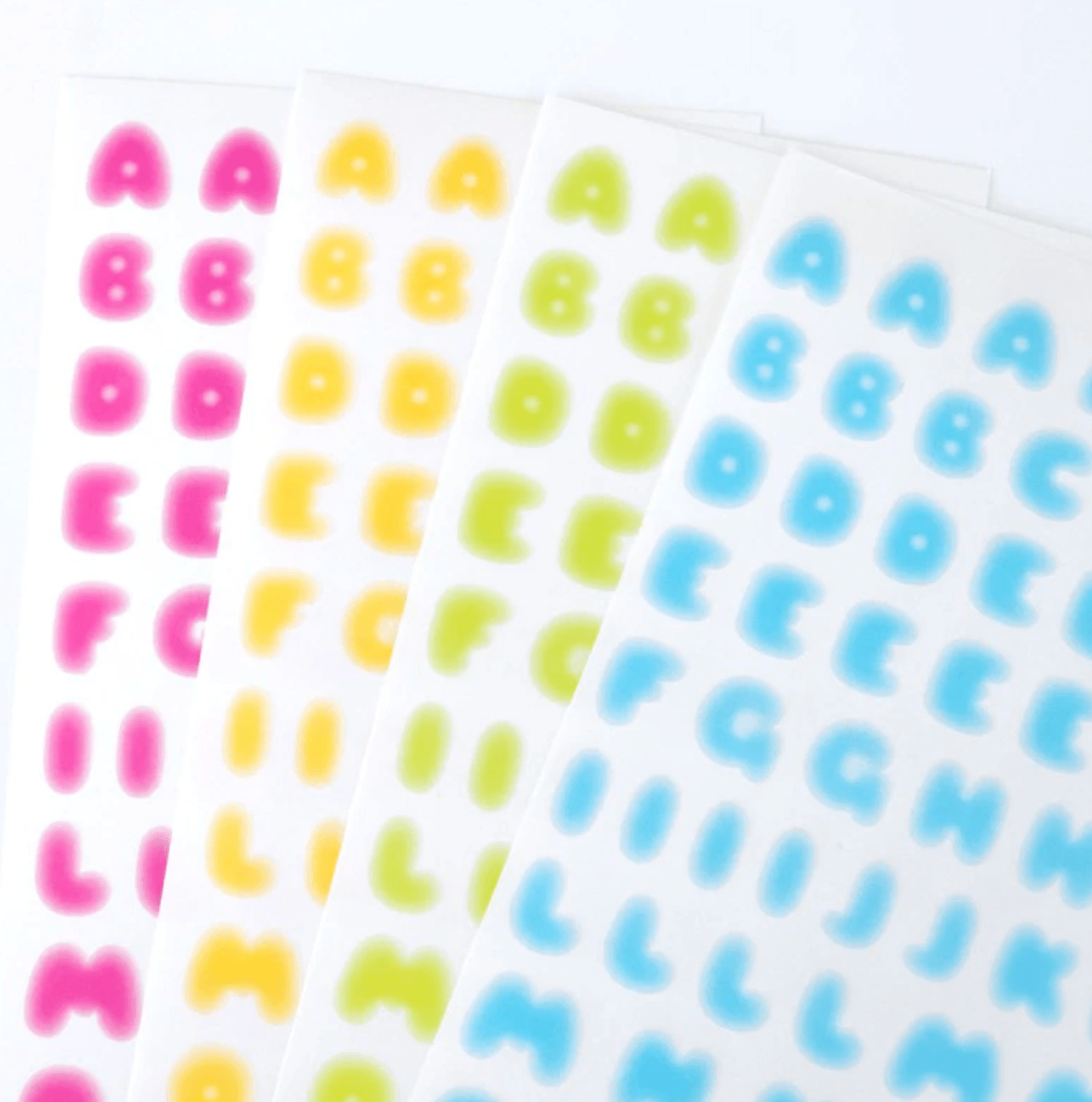 [PT05] Polticker 'Ice Fruits ver.1' Alphabet Sticker Sheets (options) - Polticker_PT05S1 - Pink_korean_sticker_stationery