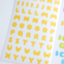 [PT05] Polticker 'Ice Fruits ver.1' Alphabet Sticker Sheets (options) - Polticker_PT05S2 - Yellow_korean_sticker_stationery