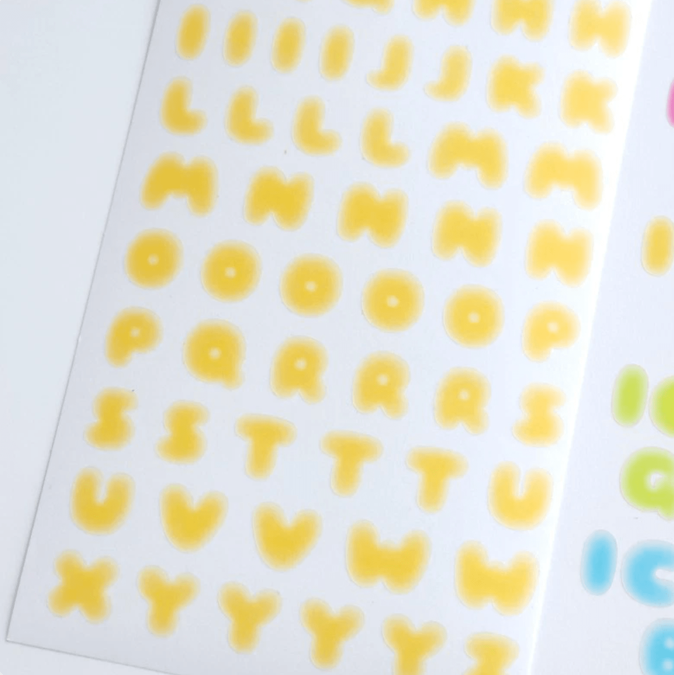 [PT05] Polticker 'Ice Fruits ver.1' Alphabet Sticker Sheets (options) - Polticker_PT05S2 - Yellow_korean_sticker_stationery