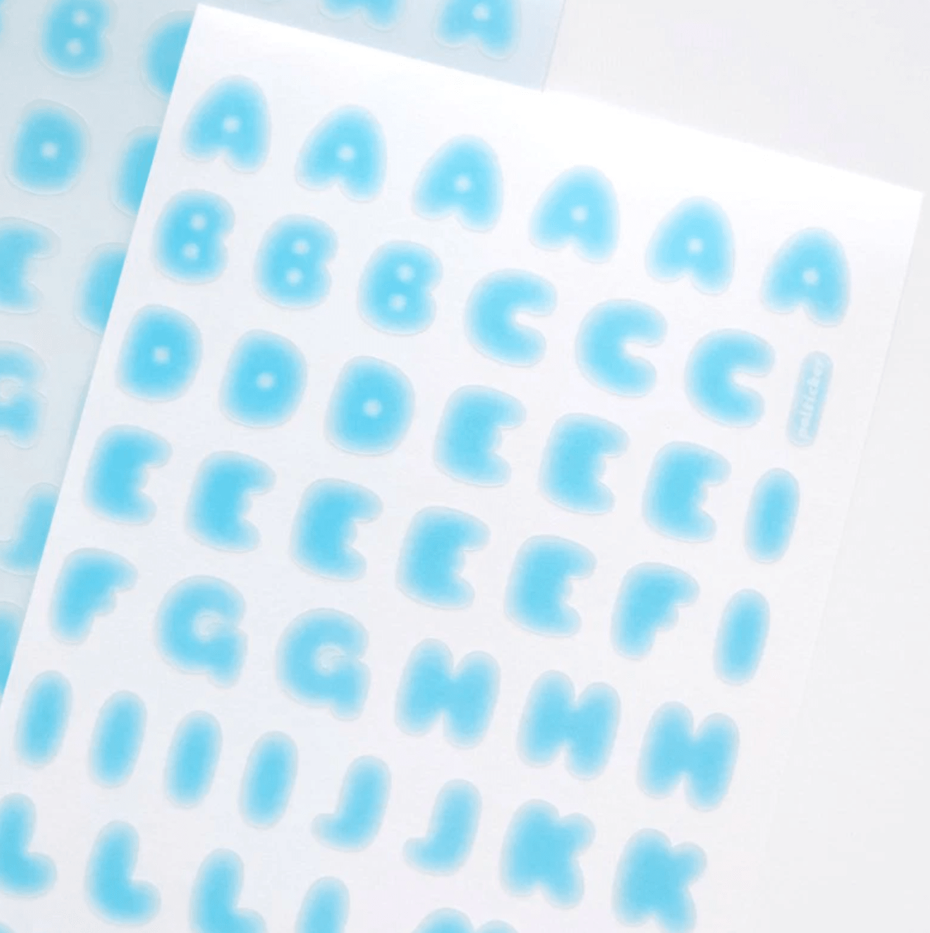 [PT05] Polticker 'Ice Fruits ver.1' Alphabet Sticker Sheets (options) - Polticker_PT05S3 - Blue_korean_sticker_stationery