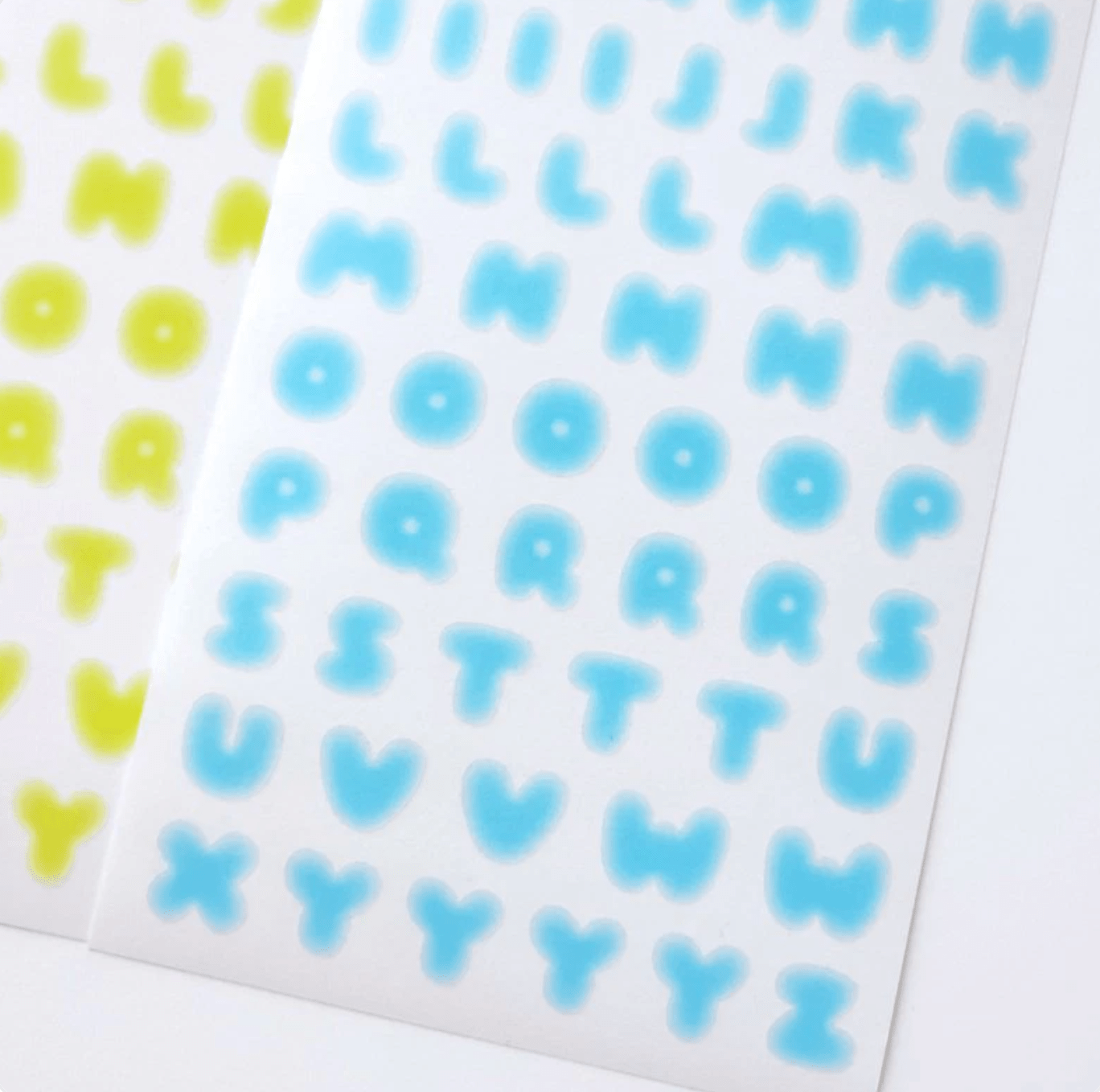 [PT05] Polticker 'Ice Fruits ver.1' Alphabet Sticker Sheets (options) - Polticker_PT05S3 - Blue_korean_sticker_stationery