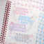 [PT06] Polticker 'Pastel Plaid Stitch Alphabet Sticker Sheets (options) - Polticker_PT06S1 - Pink_korean_sticker_stationery