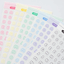 [PT07] Polticker 'Pastel Stitch' Alphabet Sticker Sheets (options) - Polticker_PT07S1 - Red_korean_sticker_stationery