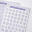 [PT07] Polticker 'Pastel Stitch' Alphabet Sticker Sheets (options) - Polticker_PT07S5 - Purple_korean_sticker_stationery