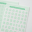 [PT07] Polticker 'Pastel Stitch' Alphabet Sticker Sheets (options) - Polticker_PT07S3 - Green_korean_sticker_stationery