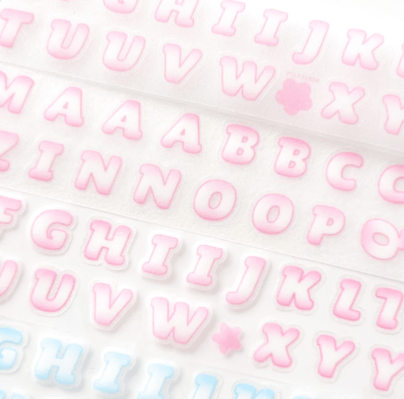[PT09] Polticker 'New Kid Cream Alphabet' Sugar Glitter Kisscut Masking Tape (options) - Polticker_PT09S2 - Blue_korean_sticker_stationery