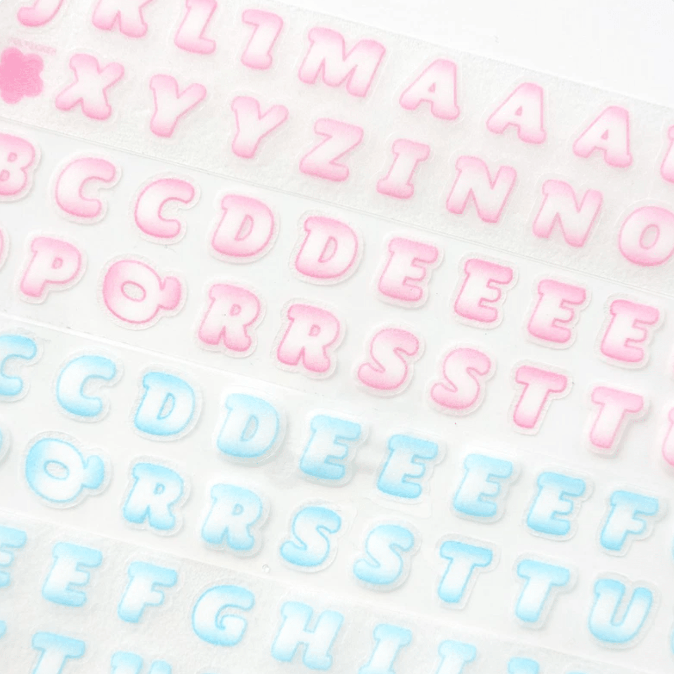 [PT09] Polticker 'New Kid Cream Alphabet' Sugar Glitter Kisscut Masking Tape (options) - Polticker_PT09S2 - Blue_korean_sticker_stationery