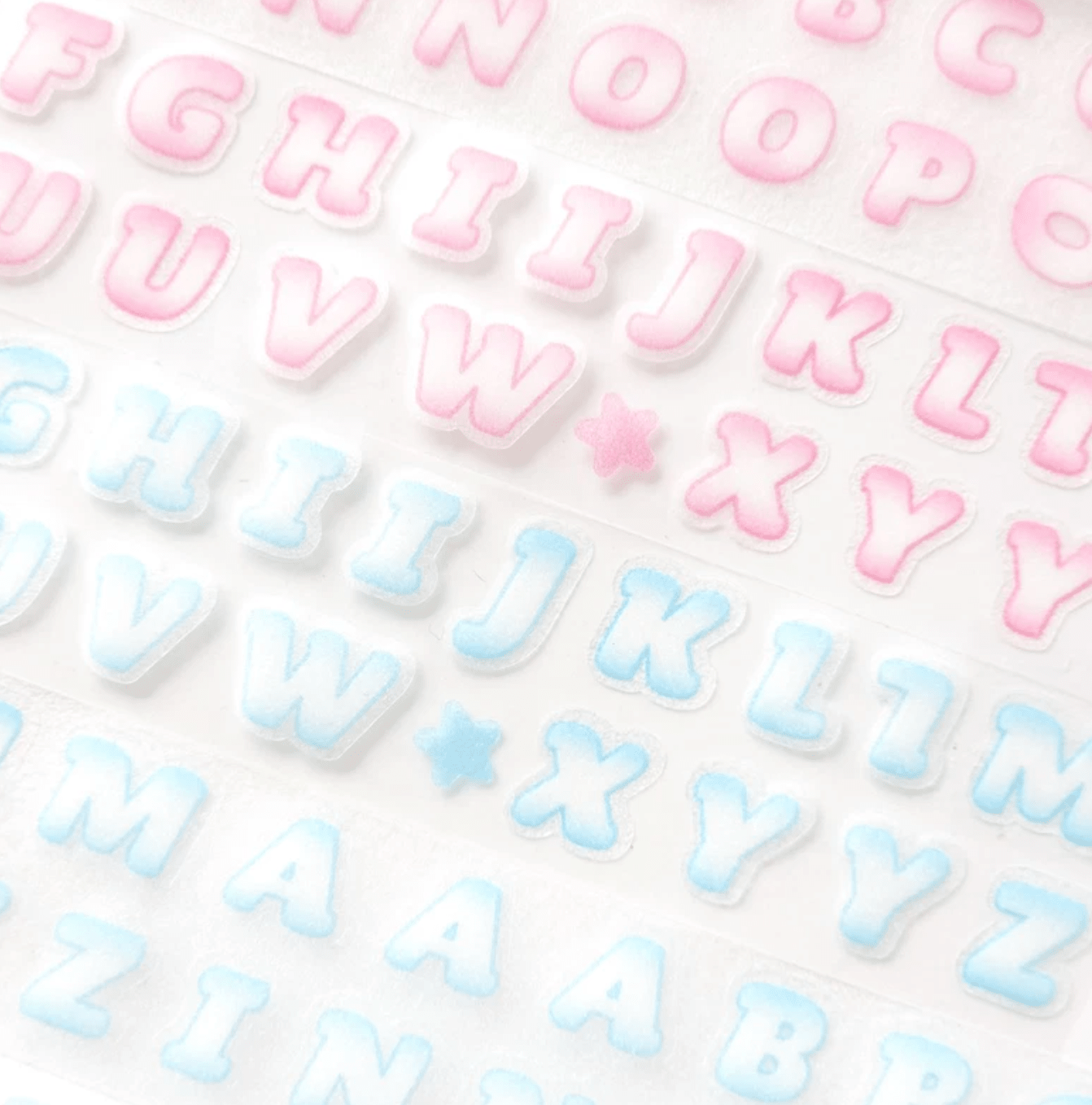 [PT09] Polticker 'New Kid Cream Alphabet' Sugar Glitter Kisscut Masking Tape (options) - Polticker_PT09S1 - Pink_korean_sticker_stationery