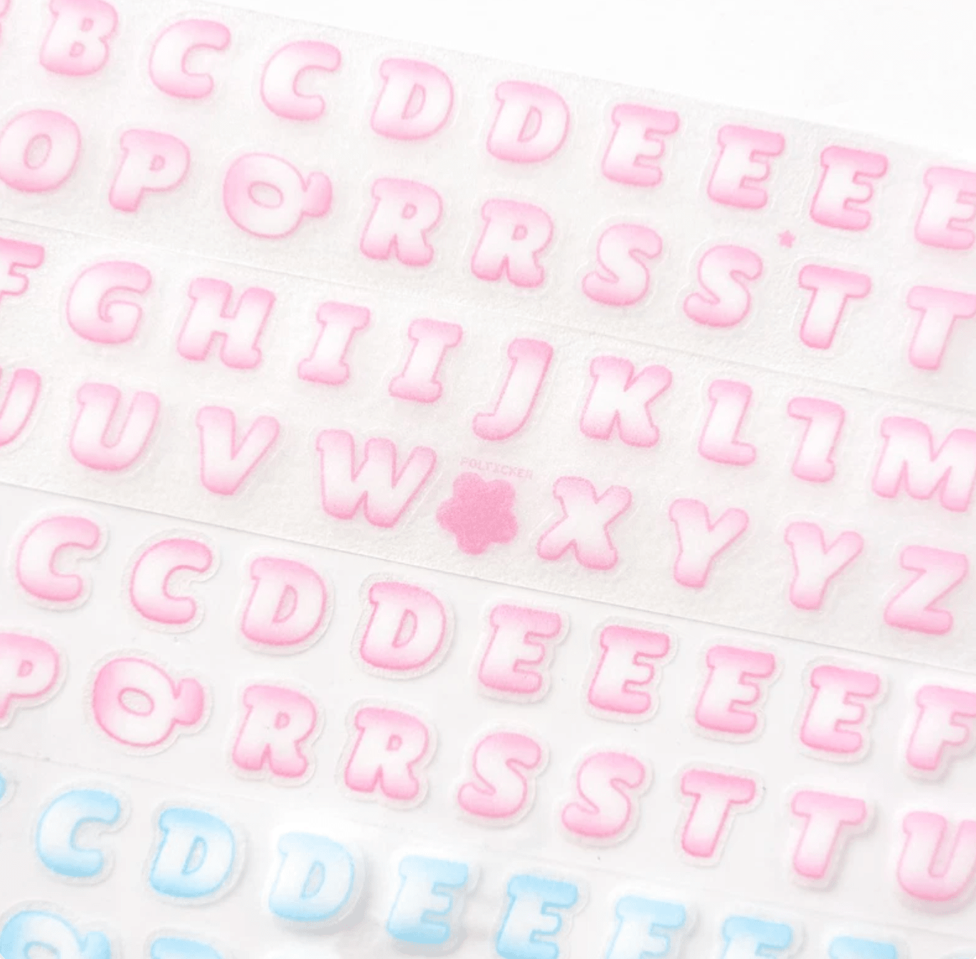 [PT09] Polticker 'New Kid Cream Alphabet' Sugar Glitter Kisscut Masking Tape (options) - Polticker_PT09S2 - Blue_korean_sticker_stationery